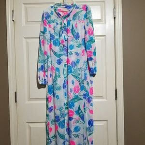 Lilly Pulitzer Floral Maxi Dress - Blue, Pink, Green